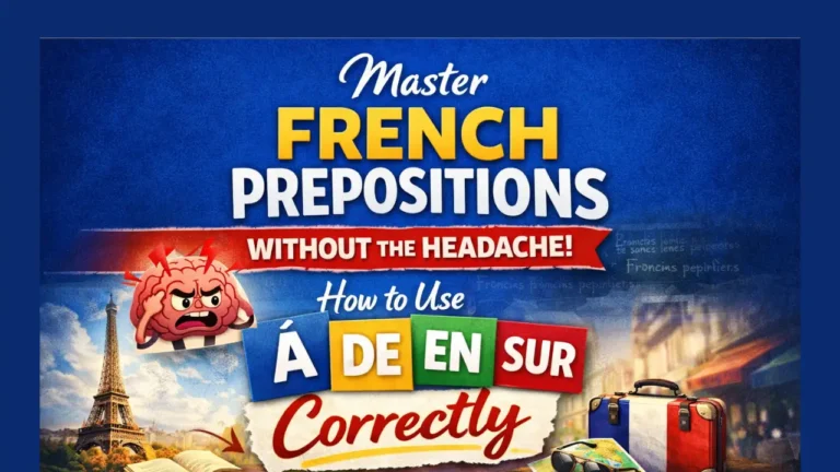 Master French Prepositions Without the Headache: How to Use French ‘À, De, En, Sur’ Correctly