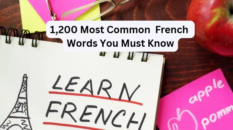 1200 Most Common French Words You Must Know
