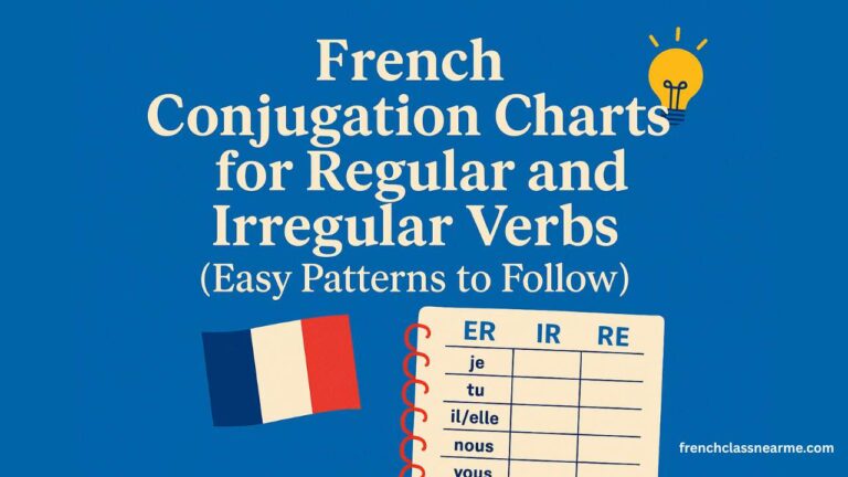 French Conjugation Charts For Regular And Irregular Verbs (Easy Patterns To Follow)