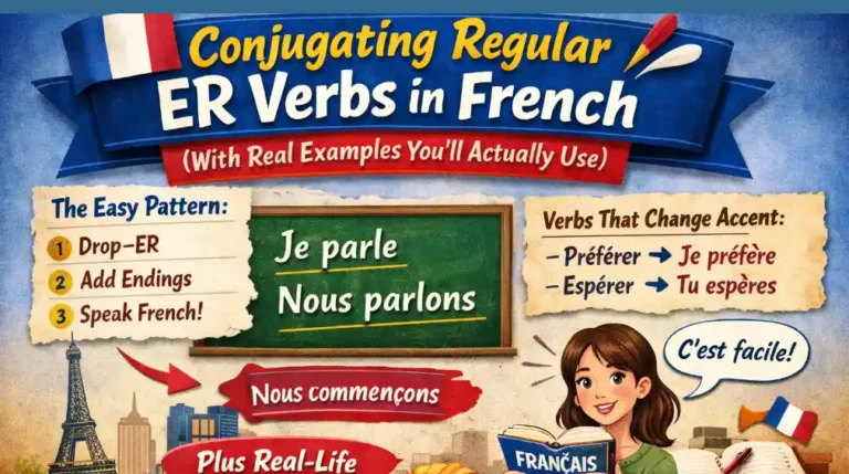 Conjugating Regular ER Verbs in French (With Real Examples You’ll Actually Use)