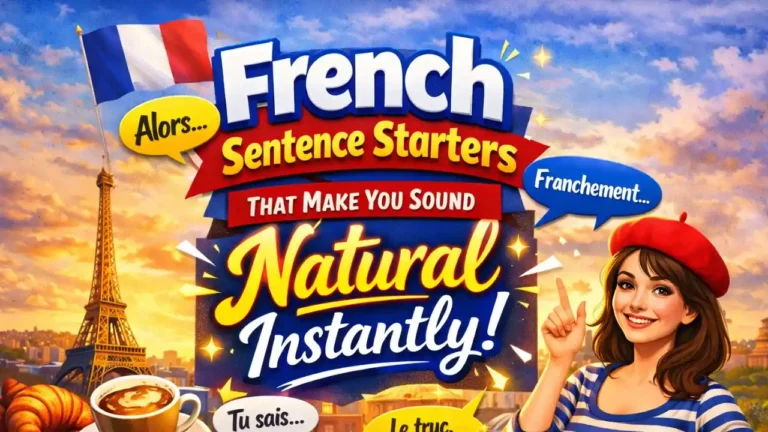 French Sentence Starters That Make You Sound Natural Instantly