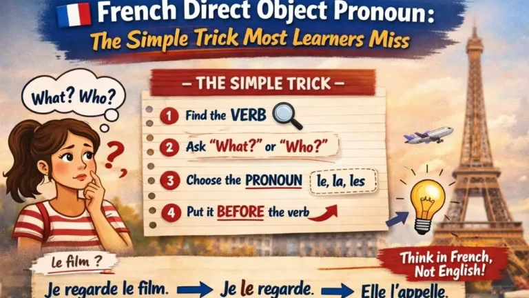 French Direct Object Pronoun: The Simple Trick Most Learners Miss