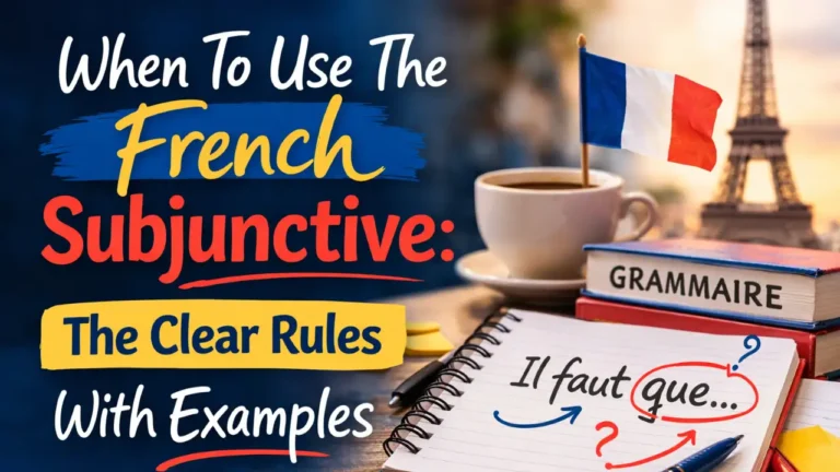 When To Use The French Subjunctive: The Clear Rules With Examples