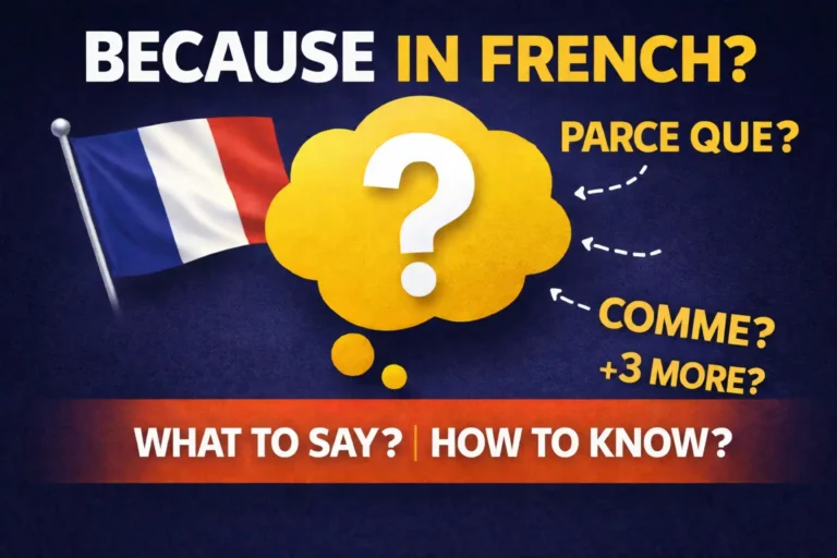Because In French: What To Say, When To Say It, And Why Some Mean “Thanks To”