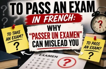 To Pass An Exam In French: Why “Passer Un Examen” Can Mislead You