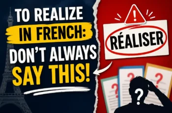To Realize In French: Why “Réaliser” Is Not Always The Right Word